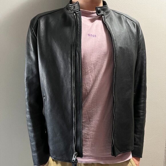 Leather Racer/jacket Coach - Picture 3 of 6